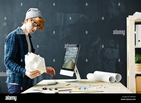 Young Architect At Work Stock Photo Alamy