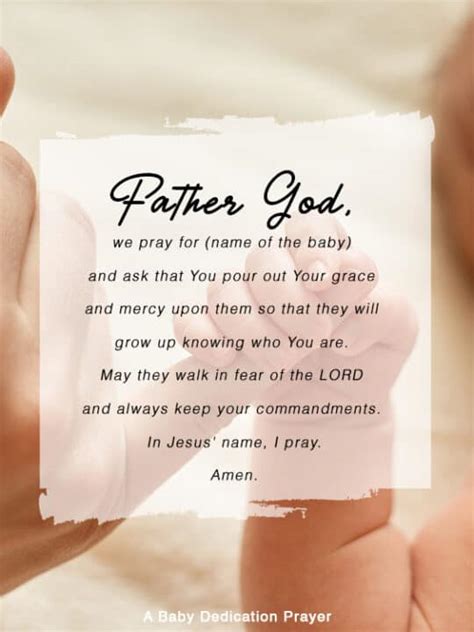A Baby Dedication Prayer