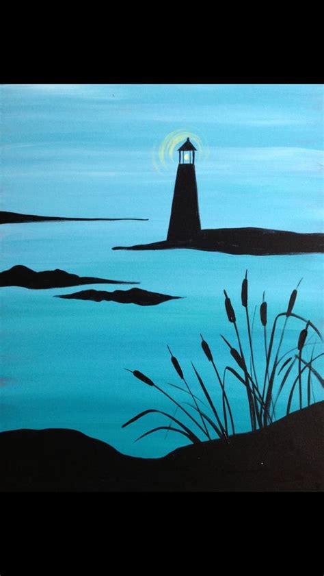 Lighthouse Acrylic Lighthouse Painting Summer Painting