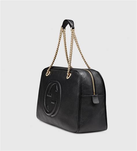 Lyst Gucci Soho Leather Shoulder Bag In Black