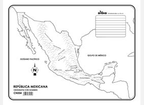 CN004 República Mexicana Orografía c n 100 pzas Ediciones Bob Shop