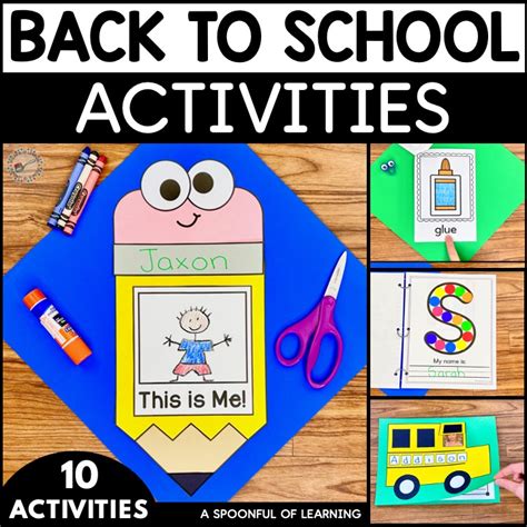 Back To School Fun Activities For Kindergarten A Spoonful Of Learning