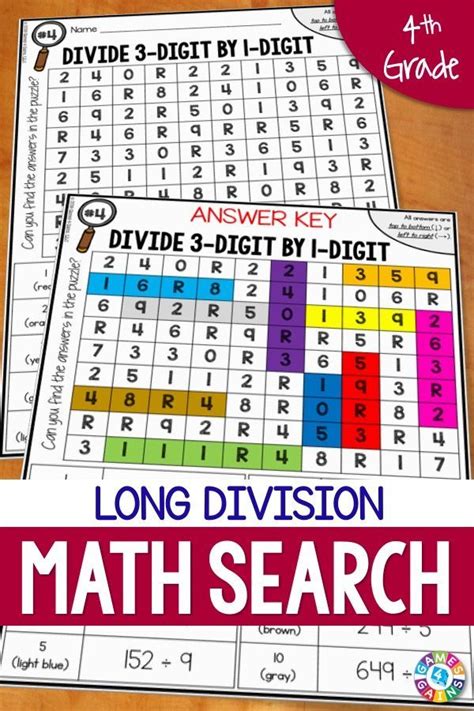 4th Grade Long Division Math Search For Multi Digit Division 4nbt6