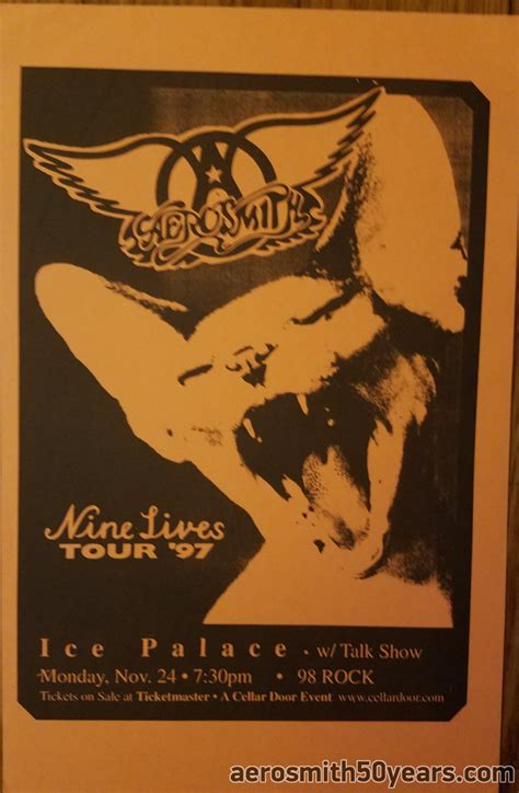 Nine Lives Tour November 24 1997 Ice Palace Tampa Florida Flyer