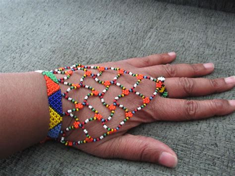 African Zulu Beaded Hand Bracelet Etsy