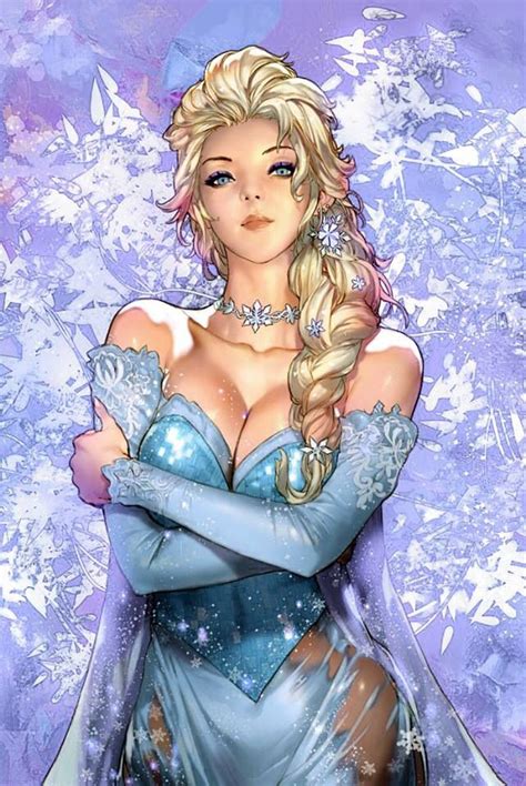 Sexy Elsa Frozen Disney Fairies Desenhos Sensuais Arte Plástico E