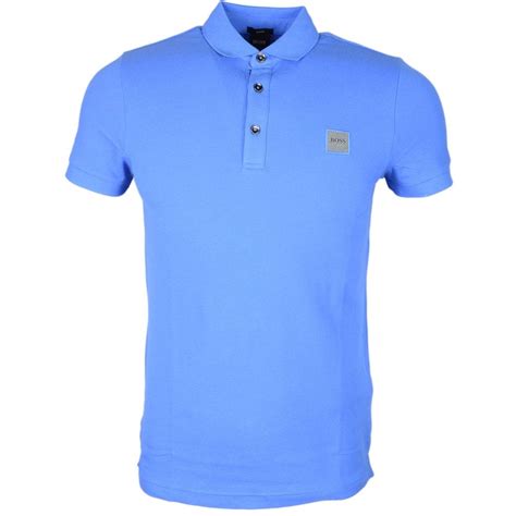 Hugo Boss Passenger Short Sleeve Cotton Blue Polo Shirt Clothing From