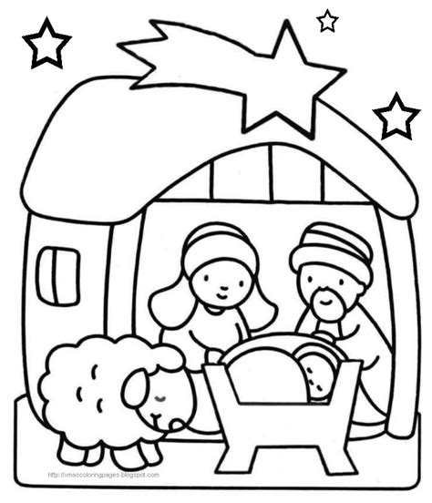 Baby Jesus Manger Coloring Page Coloring Home