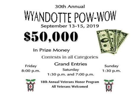 30th Annual Wyandotte Nation Tribal Powwow 2019 Pow Wow Calendar