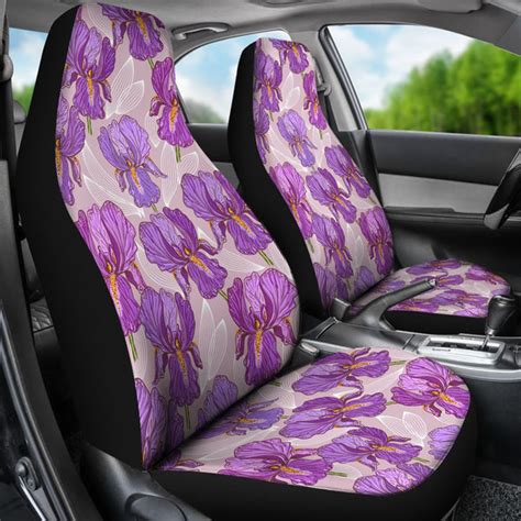 iris pattern print design ir05 universal fit car seat covers jorjune
