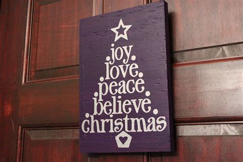 Joy Love Peace Believe Christmas By Rachaelwindemuller On Etsy Joy