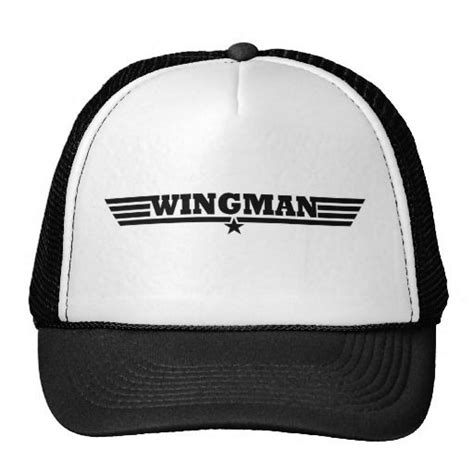 Wingman Wings Logo Trucker Hat Funny 90th Birthday Party Supplies