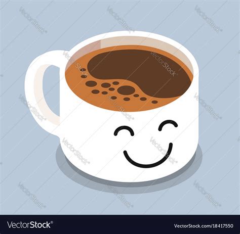 Coffee Cup With Smiley Face Royalty Free Vector Image