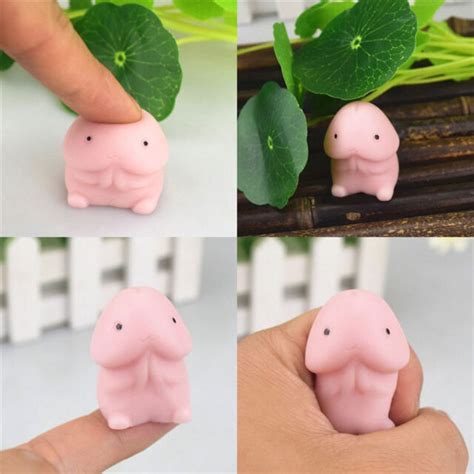 Cute Soft Spoof Little Dick Shape Hand Toys Stress Reducers Pinch Mini