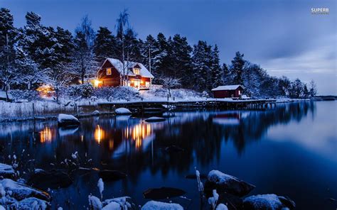 Winter Cabin Wallpapers Top Free Winter Cabin Backgrounds