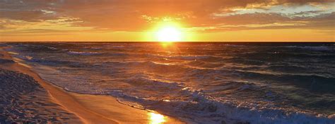 Sunrise Colors Of Navarre Beach Panoramic Photograph By Jeff At Jsj Photography Fine Art America