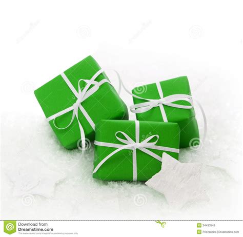 Check out these ideas from our gift guide to get you on your way to a happy (and green) holiday! Green Gift Boxes Wrapped For Christmas Stock Image - Image ...