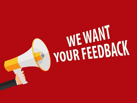 We Want Your Feedback Background Hand With Megaphone And Speech