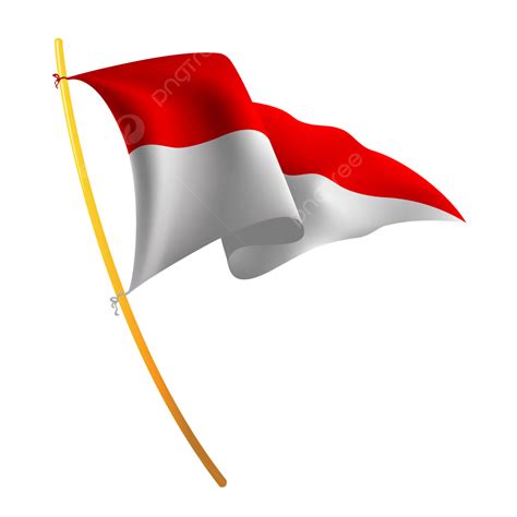 Triangle Indonesia Flag Waving Vector Template Flag Indonesia