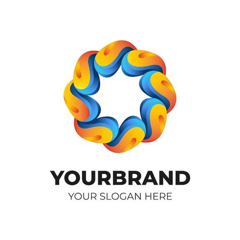 Premium Vector Modern And Colorful 3d Circle Logo Design