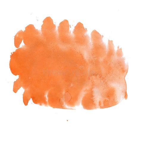 Watercolor White Orange Background Stains Abstract Isolated