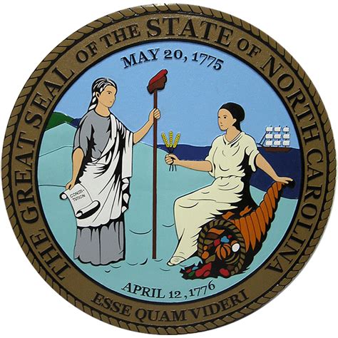 North Carolina State Seal Plaque