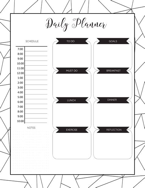 Printable Daily Planner Template Images And Photos Finder