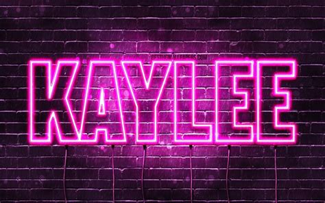 Download Wallpapers Kaylee K Wallpapers With Names Female Names Kaylee Name Purple Neon