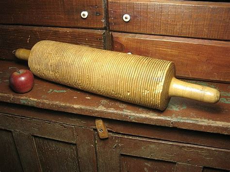 Great Grandma S Gigantic Ridged Country Farmhouse Wooden Rolling Pin ~ Wow 65 Rolling Pin