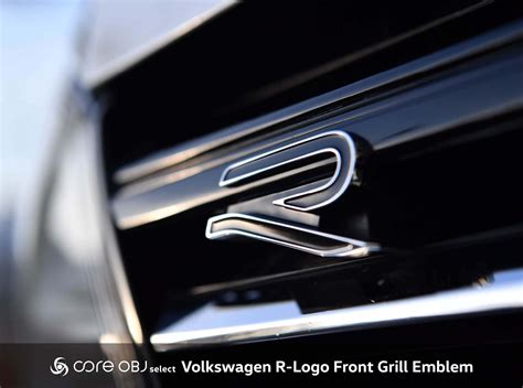 Volkswagen R Logo Front Grill Emblem Core Obj Select