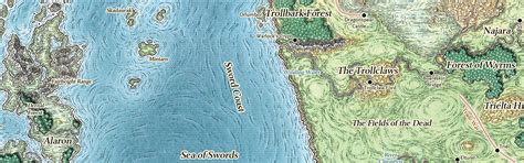 Map Of Faerûn Dungeons And Dragons Map Of Toril Fantasy Map Of