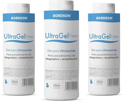 Gel Para Ultrasonido Sin Color Ultragel Clear De Bordson Tripack De