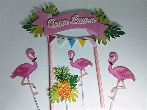Topo de Bolo Flamingo 100 Modelos Lindíssimos para se Inspirar