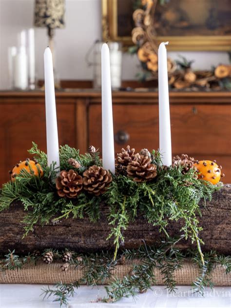 Make A Yule Log Centerpiece Hearth And Vine