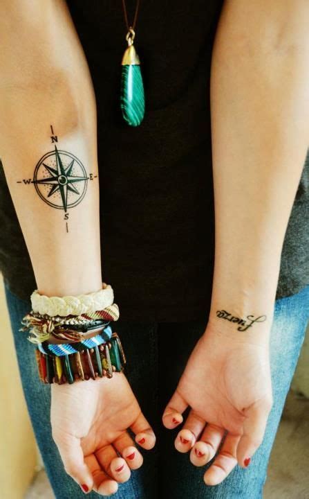 Forearm tattoos for men 2. Cute girl's compass tattoo on arm - | TattooMagz › Tattoo ...