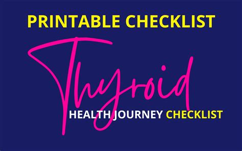Printable Thyroid Health Journey Checklist