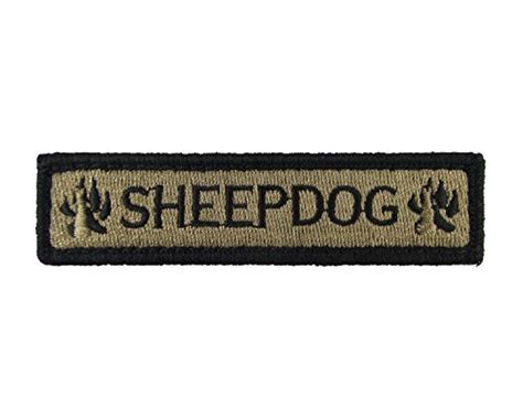 Sheepdog Tactical Hook And Loop Fully Embroidered Morale Tags Patch 1x4