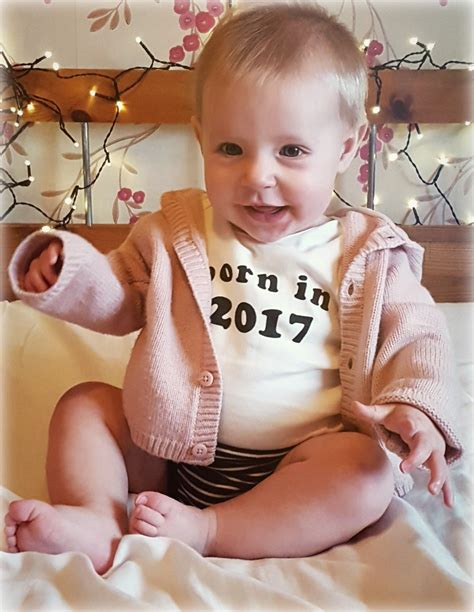 7 Month Baby Pic At New Year Gorgeous Smile Little Tubby Tummy 7