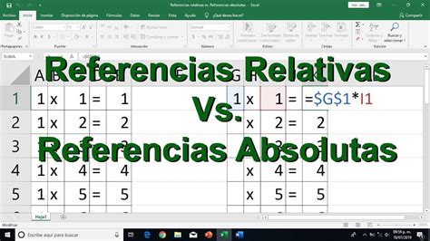 Diferencia Entre Referencia Relativa Y Referencia Absoluta En Excel