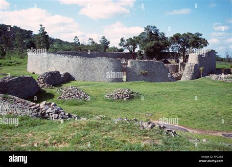 Great Enclosure Great Zimbabwe Ruins Zimbabwe Southern Africa Stock