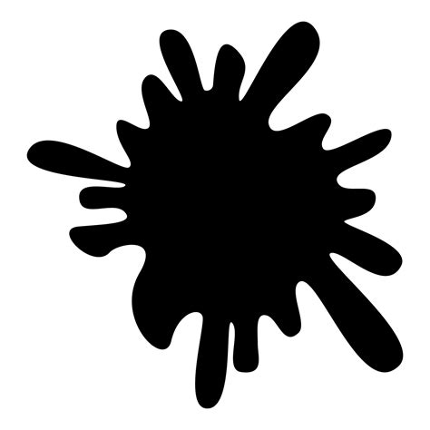 Blot Ink Spot Paint Splash Icon Black Color Vector Illustration Flat