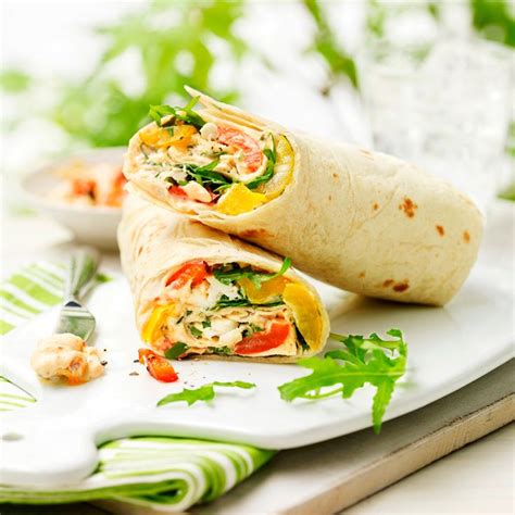 Wraps aux tomates mozzarella et poivrons
