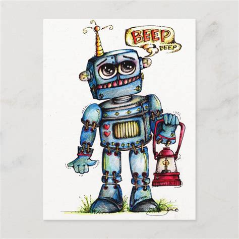 Robot Fun Postcard