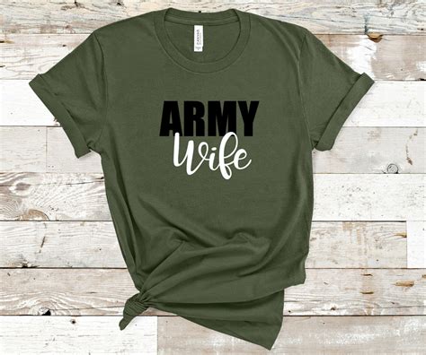 Army Wife Tee Etsy Wife Tee Shirts Army Wife