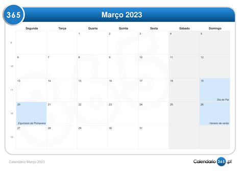 Calendário De 2023 De Março