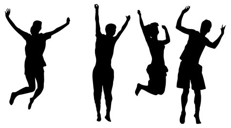 People Jumping Silhouette At Getdrawings Free Download