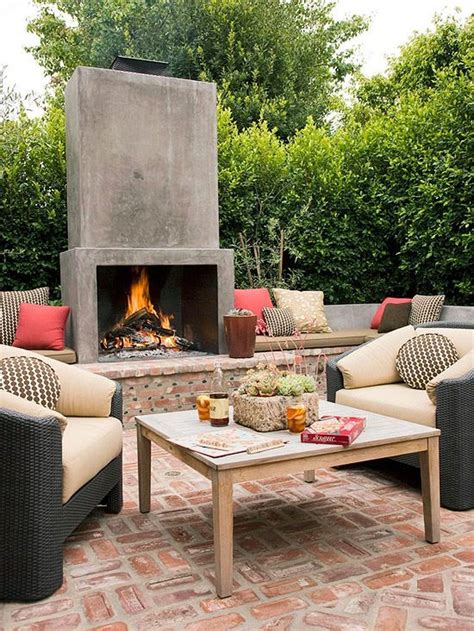 30 Pretty Seating Area Ideas With Outside Fireplace Rustic Outdoor