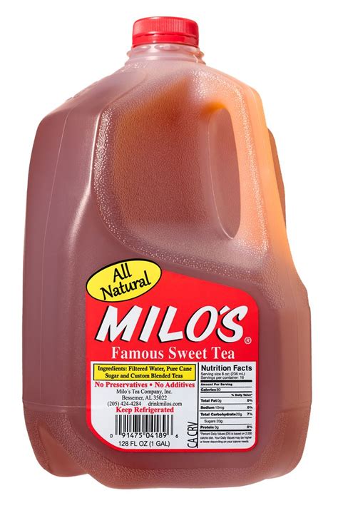 Maybe you would like to learn more about one of these? Milo's All Natural Famous Sweet Tea, 1 Gallon, 128 Fl. Oz ...