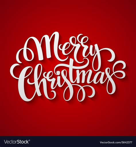 Merry Christmas Lettering Design Royalty Free Vector Image