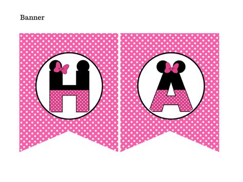 Minnie Mouse Birthday Banner Free Printable
